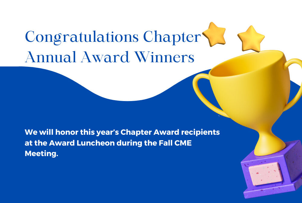Congratulations to the Chapter Annual Award Winners